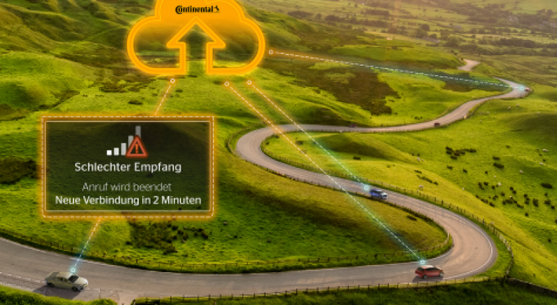Die Prognose zur Netzverfügbarkeit soll eine gute Verbindung auch auf abgelegenen Strecken ermöglichen. Bild: Continental AG