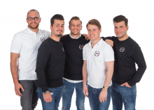 Das „GB Tuning“ Team bestehend v.l.n.r. - Christoph Eisold, Benjamin Gabriel, Alexander Wirtgen, Jan-Lucca Sielski und Simon Gabriel. Bild: GB Tuning/Satzbrand