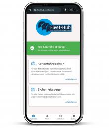 Die neue Lösung von Fleet-Hub ermöglicht eine einfache Prüfung des Fahrerqualifikationsnachweises. Bild: Fleet-Hub