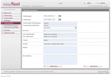 Screenshot aus dem neuen Fahrtenbuch der Funkwerk eurotelematik. Bild: Funkwerk eurotelematik GmbH