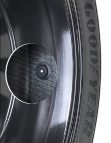 Die Sensoren im intelligenten Reifen übermitteln an die von Goodyear eigens entwickelten Algorithmen Daten in Echtzeit. Bild: Goodyear