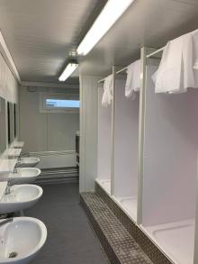 Innenansicht der Sanitärcontainer. Bild: BGL