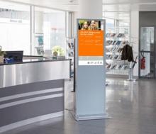 Digital-Signage-Lösung für Besucherbegrüßung und Infoscreens. Bild: SwissScreen AG