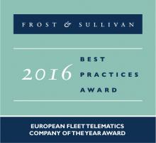 Frost & Sullivan ernennt TomTom Telematics zum europäischen Flottentelematik-Anbieter des Jahres 2016. Bild: TomTom / Frost & Sullivan