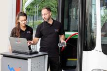 Das Diagnosegerät W.EASY CONNECT. Bild: WABCOWÜRTH Workshop Services GmbH
