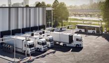 Visualisierung eines Logistik-Hubs mit Ladeinfrastrukur. Bild: MAN